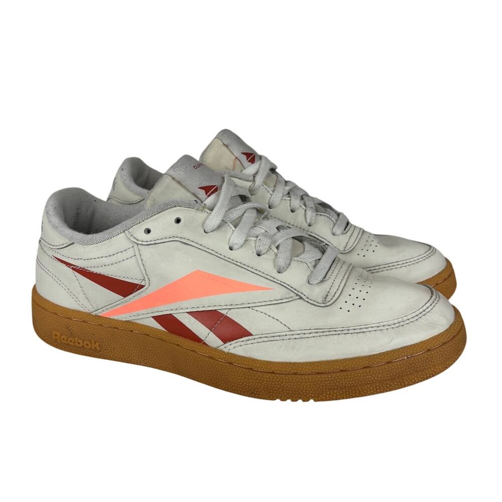 Reebok Club C Classic Vector Leather Trainers Sneakers Shoes Men's 8